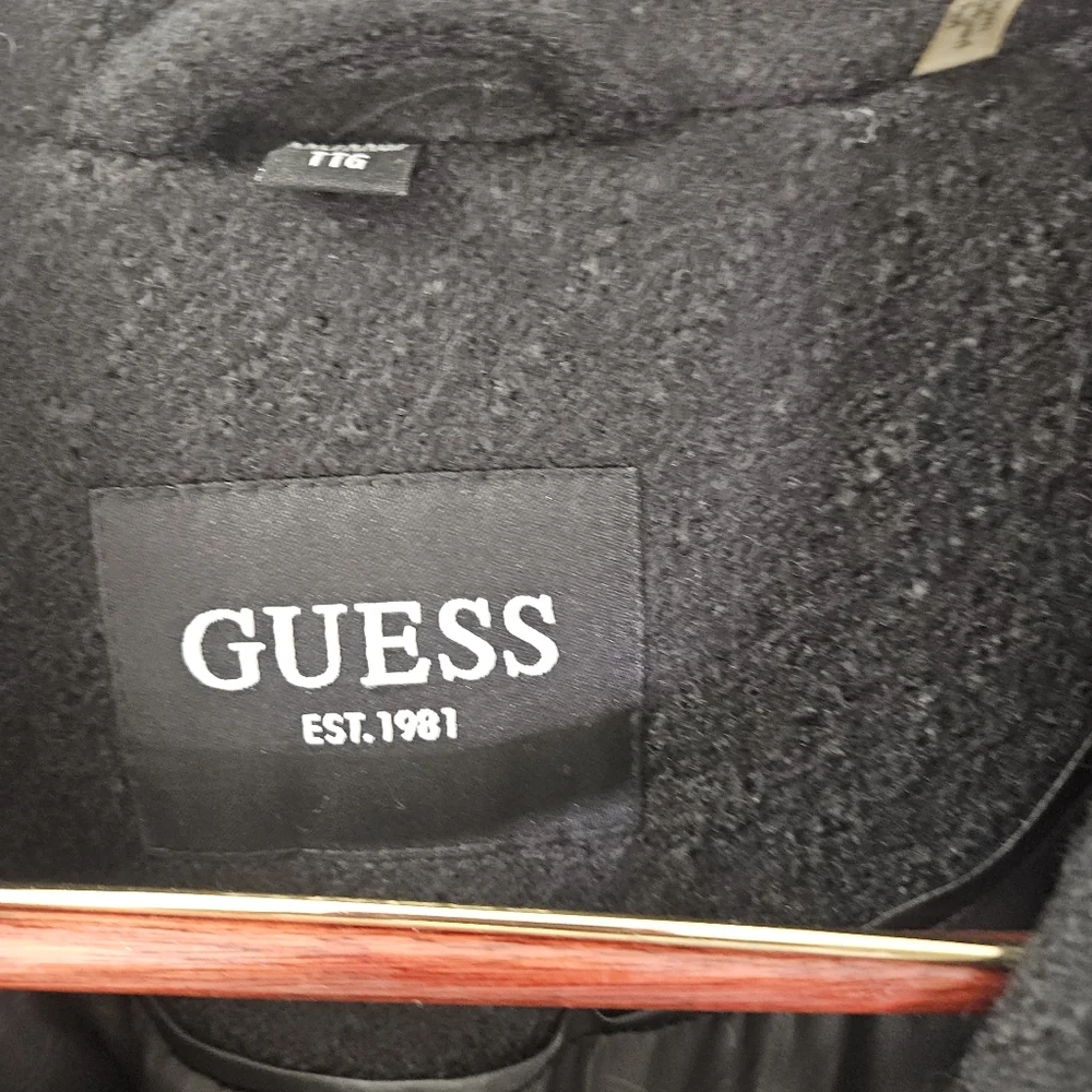 Guess Notch Lapel Wool Blend Women's Coat Size XXL